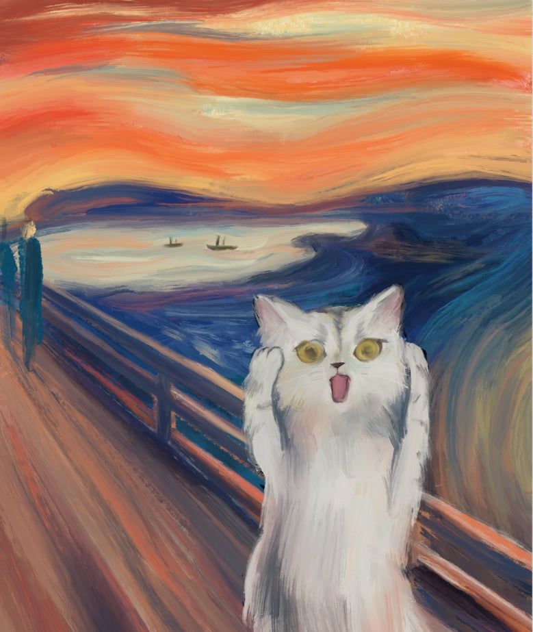 吶喊喵喵|純棉圓領印花T恤