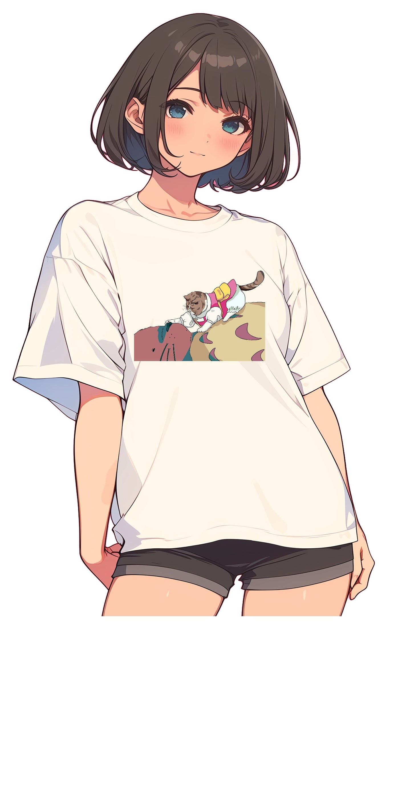 <紅貓>100% Cotton Graphic Tee