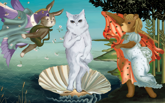 維納喵|純棉圓領印花T恤