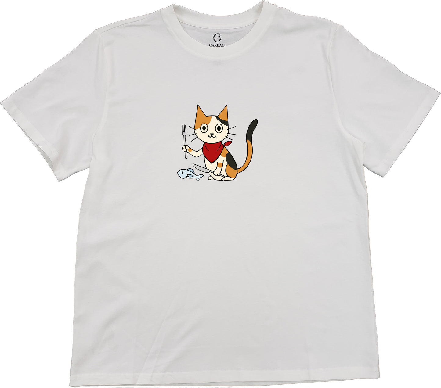 "Ah Cal" time to eat | Cotton crewneck graphic printed T-shirt