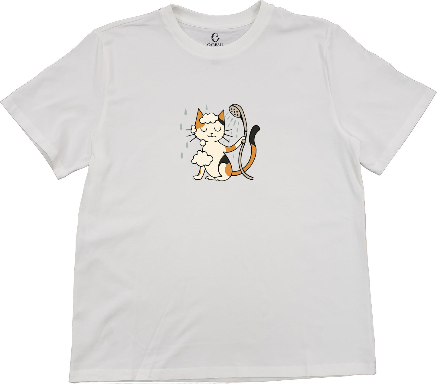 "Ah Cal" in the Shower|Cotton crewneck graphic printed T-shirt