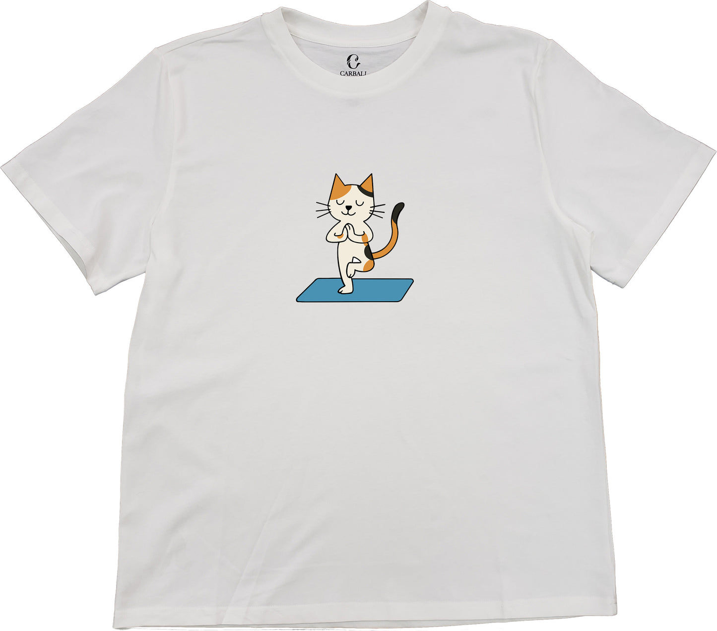 "Ah Cal" Practicing Yoga | Cotton crewneck graphic printed T-shirt