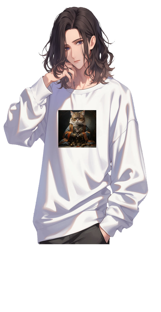 佛系貓 |純棉印花圓領衛衣