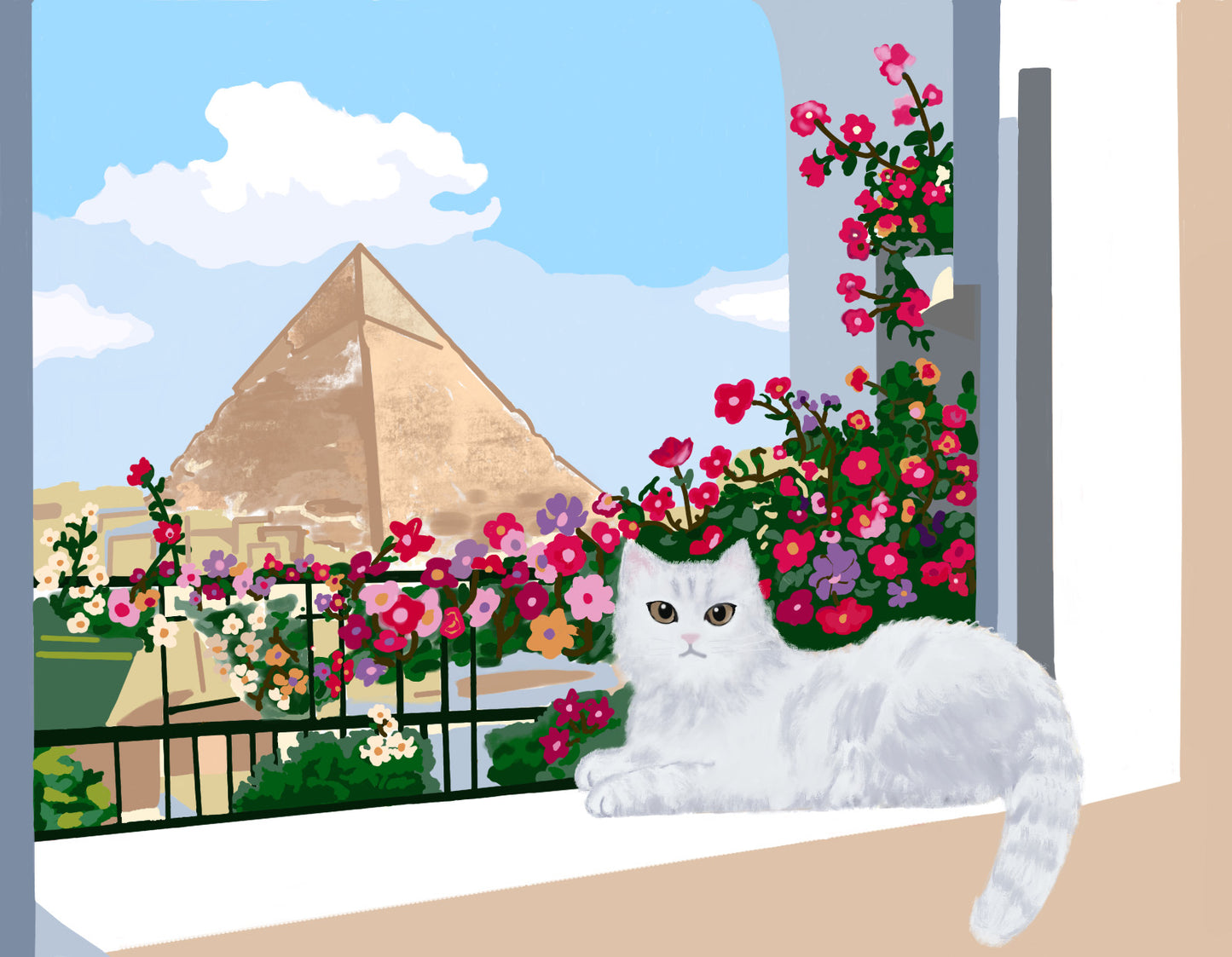 "Rosie" in Egypt | Cotton crewneck graphic printed T-shirt