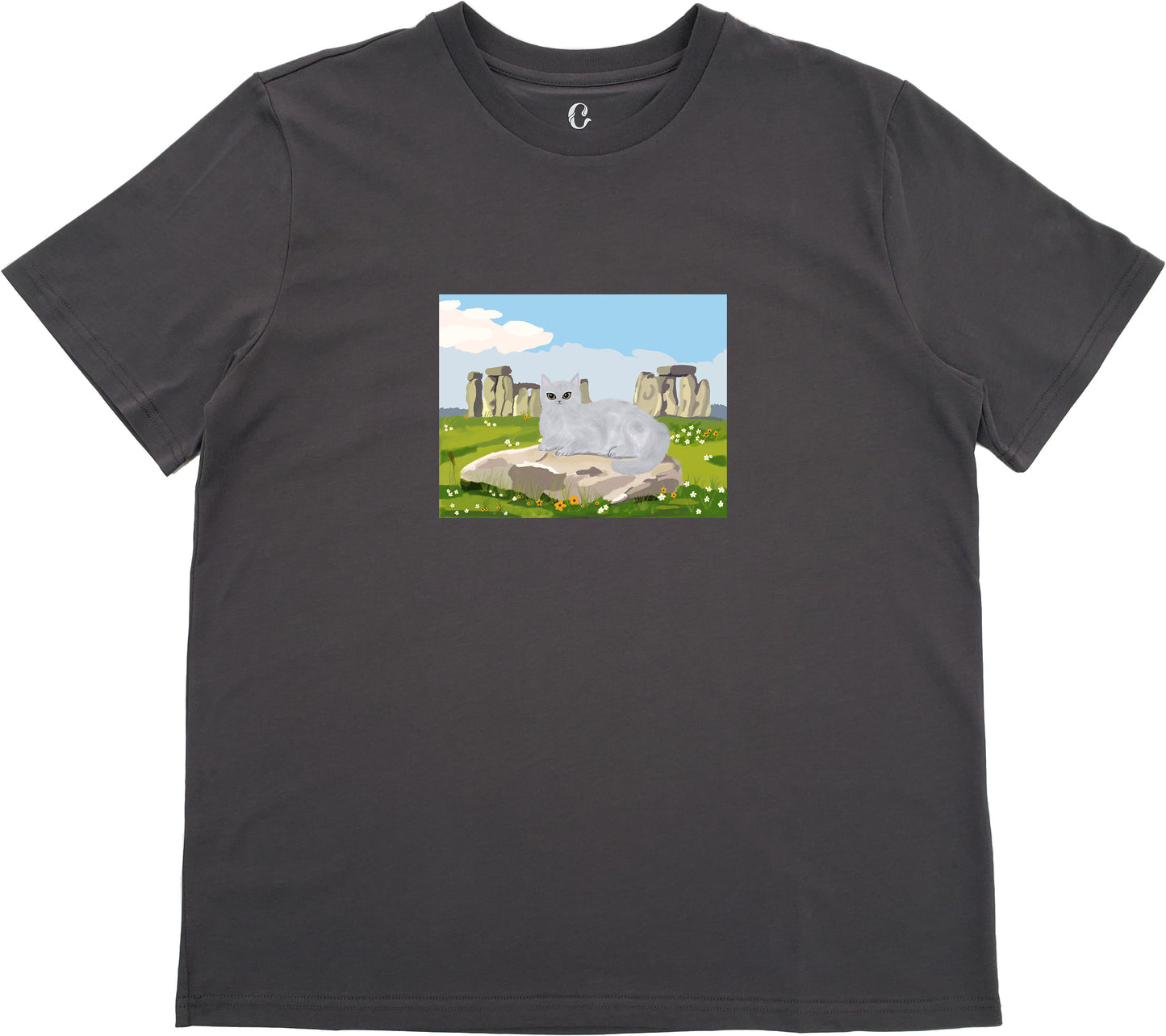 "Rosie" in Stonehenge | Cotton crewneck graphic printed T-shirt