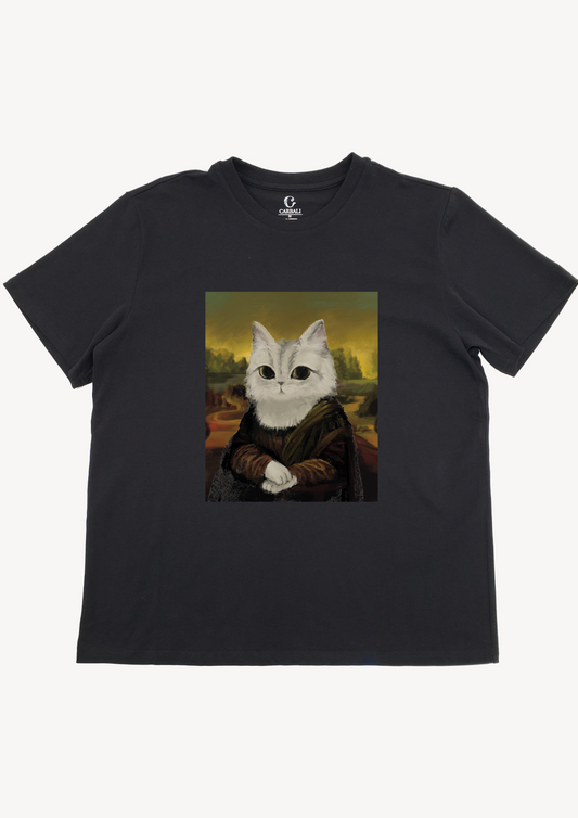 蒙羅麗貓|純棉圓領印花T恤