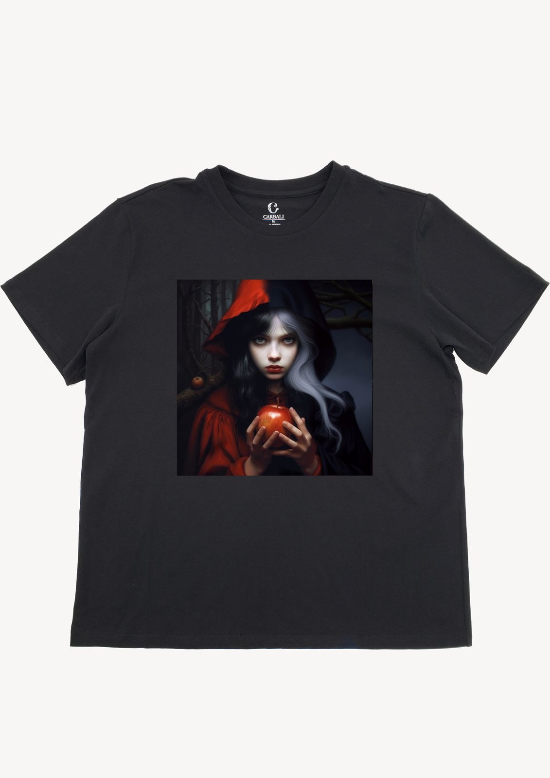 Red Riding Hood|Cotton crewneck graphic printed T-shirt