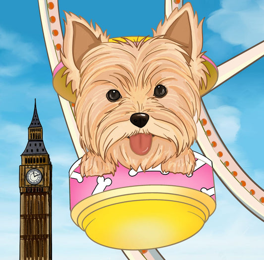 小狗在倫敦|純棉圓領印花T恤