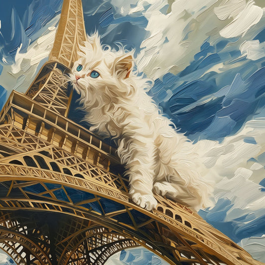 「Rosie」攀爬巴黎鐵塔|純棉圓領印花T恤