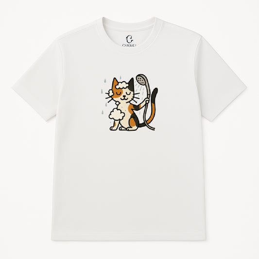 「阿Cal」沖涼T恤〡Carbali 原創品牌「Cal the Calico Cat」