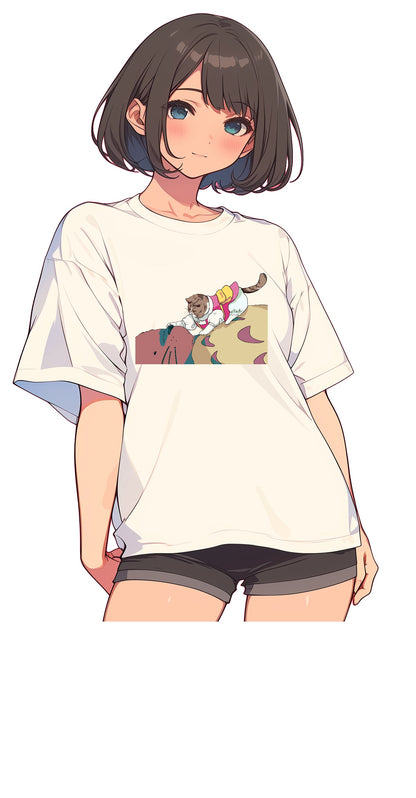 <紅貓>100% Cotton Graphic Tee