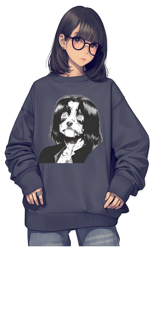 <狗狗打籃球>100% Cotton Graphic Sweater