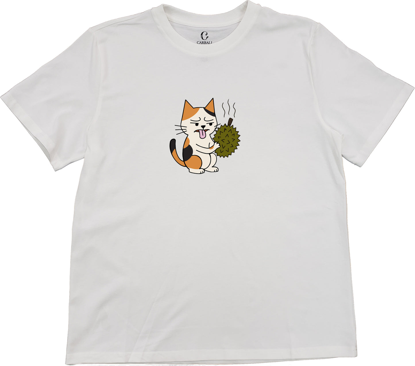 "Ah Cal" smells a durian | Cotton crewneck graphic printed T-shirt