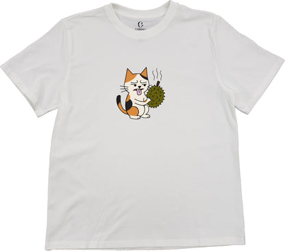"Ah Cal" smells a durian | Cotton crewneck graphic printed T-shirt