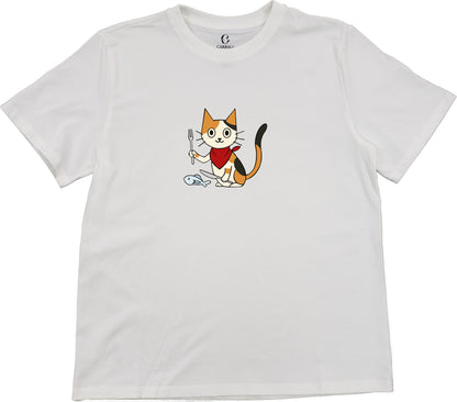 "Ah Cal" time to eat | Cotton crewneck graphic printed T-shirt