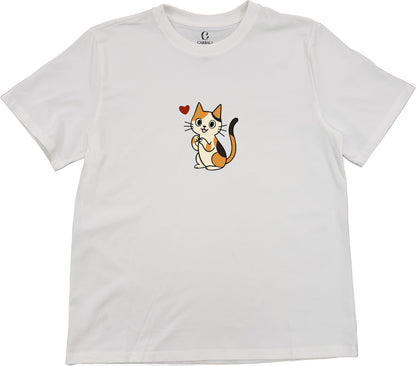 "Ah Cal" Heart | Cotton crewneck graphic printed T-shirt