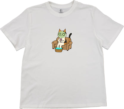 "Ah Cal" beauty treatment | Cotton crewneck graphic printed T-shirt