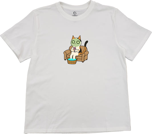 "Ah Cal" beauty treatment | Cotton crewneck graphic printed T-shirt