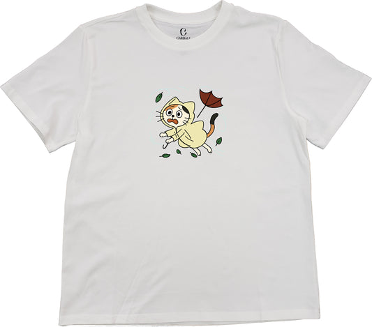 "Ah Cal" On a windy day | Cotton crewneck graphic printed T-shirt