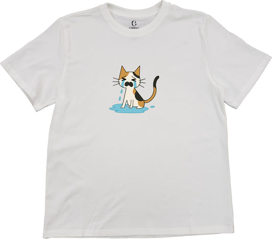 "Ah Cal" Crying | Cotton crewneck graphic printed T-shirt