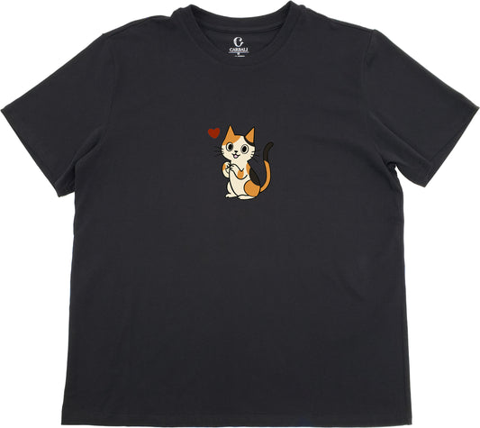 "Ah Cal" Heart | Cotton crewneck graphic printed T-shirt
