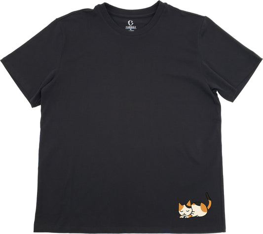 "Ah Cal" Napping｜Cotton crewneck graphic printed T-shirt