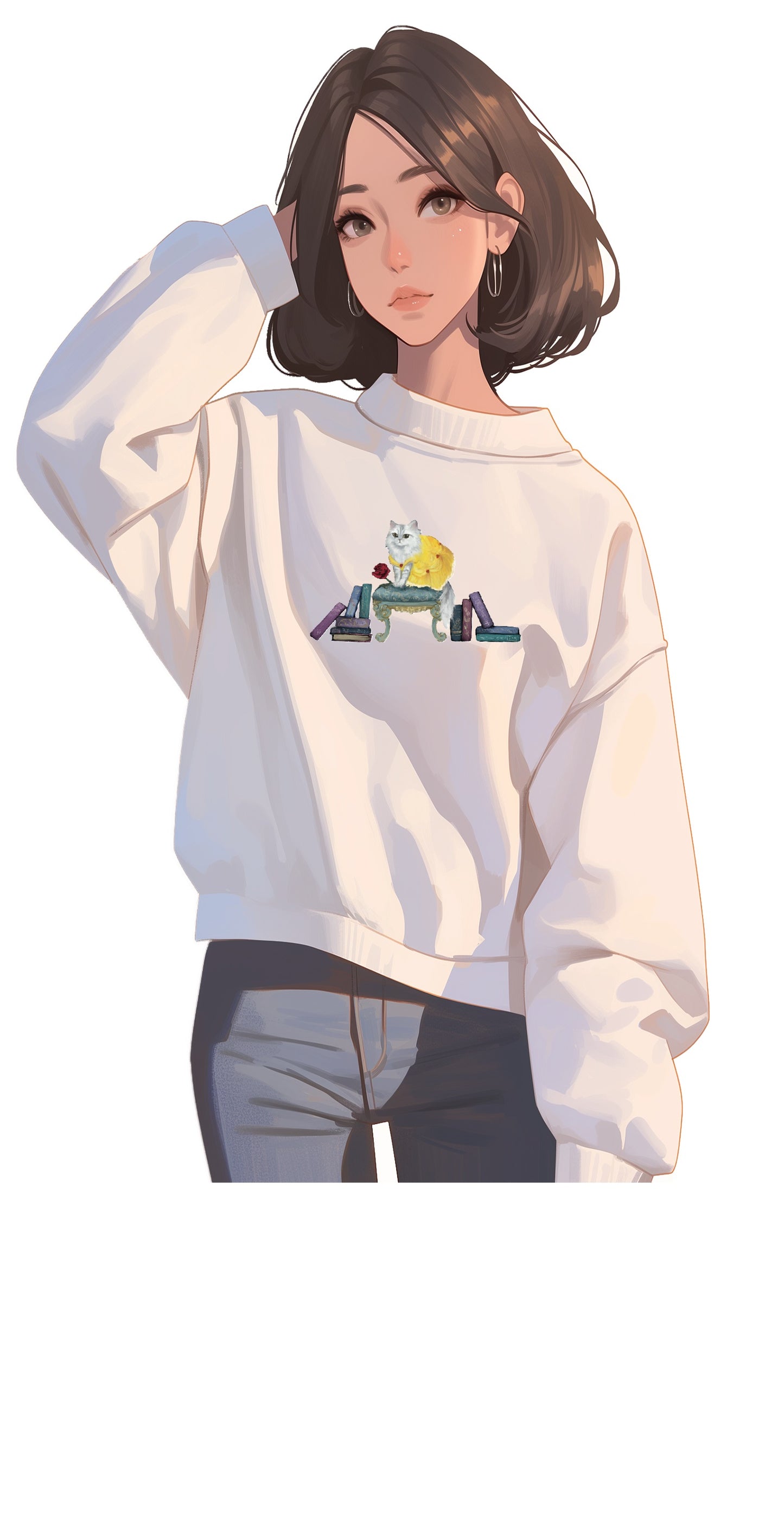 100% Cotton Graphic Sweater