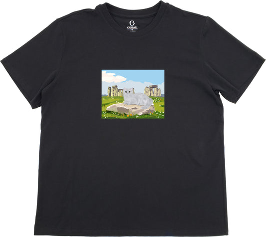"Rosie" in Stonehenge | Cotton crewneck graphic printed T-shirt