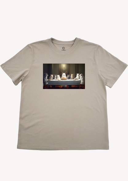 <最後的貓晚餐>100% Cotton Graphic Tee
