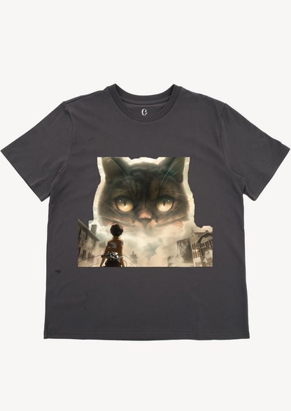 <進擊的巨貓> 100% Cotton Graphic Tee