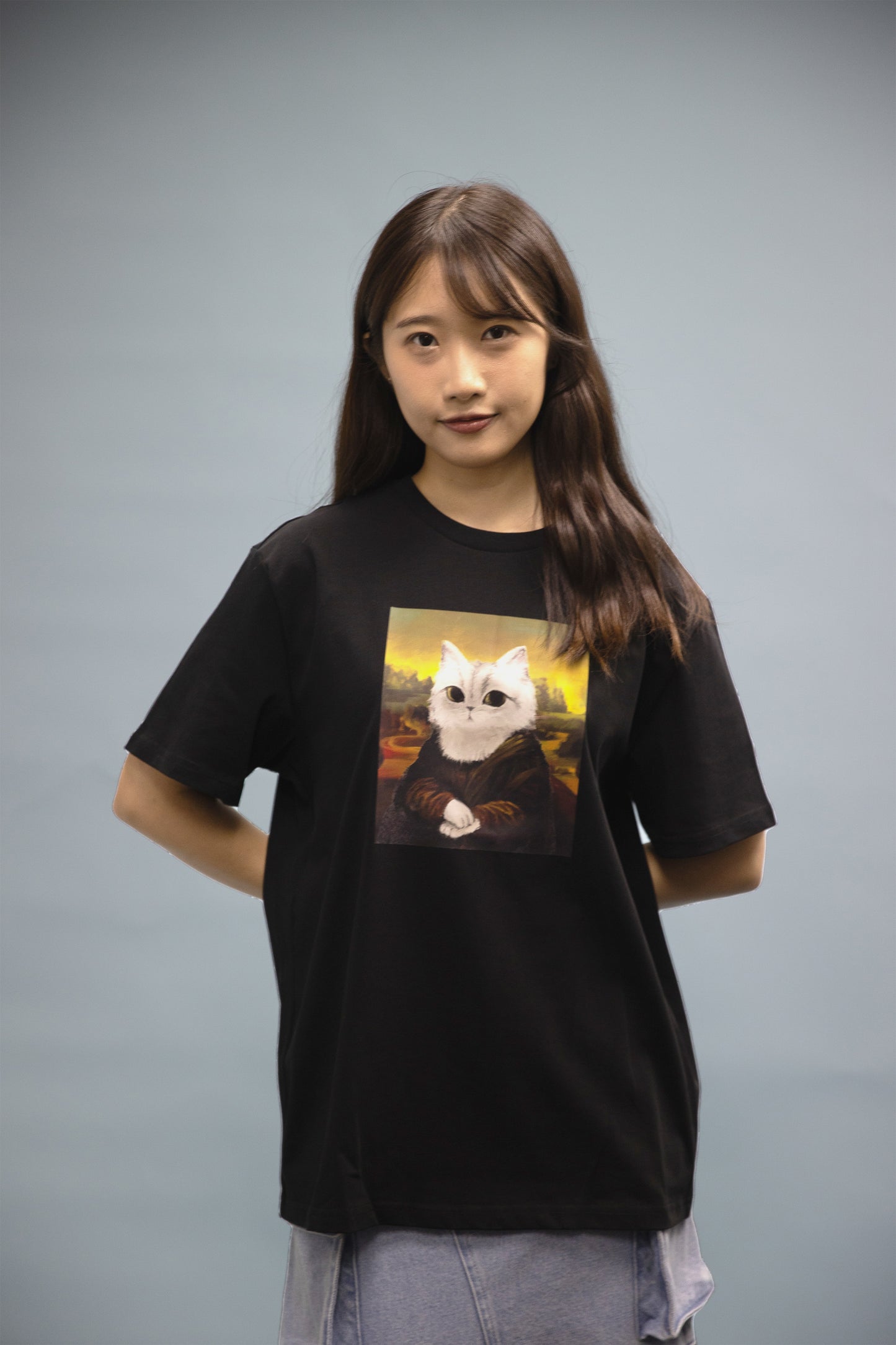 <蒙羅麗貓>100% Cotton Graphic Tee