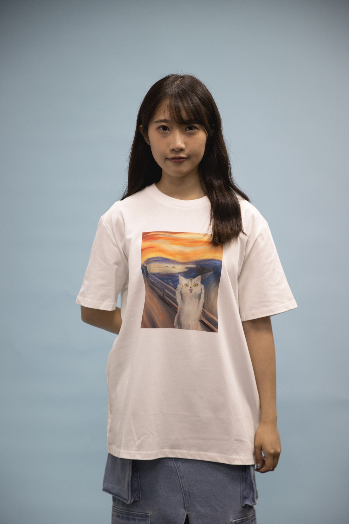 <吶喊貓>100% Cotton Graphic Tee