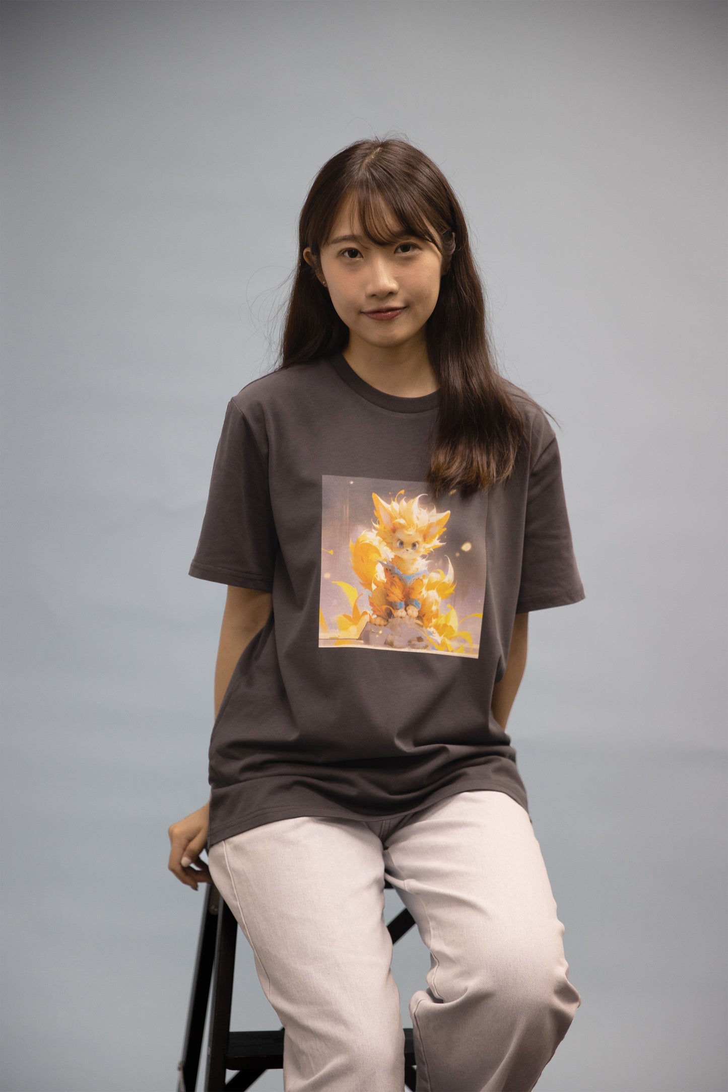 <撒亞貓悟空>  100% Cotton Graphic Tee