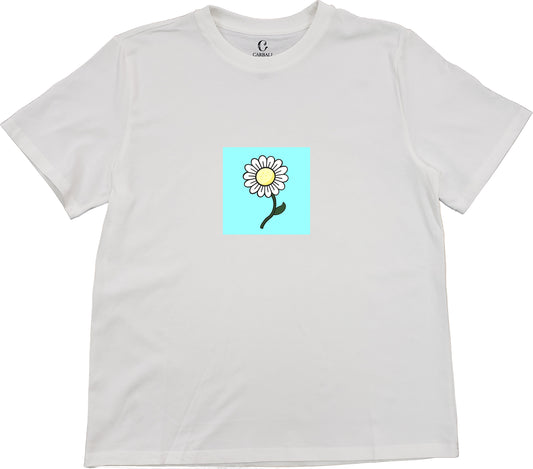 Daisy | Cotton crewneck graphic printed T-shirt