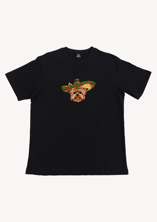 Mexican Puppy | Cotton crewneck graphic printed T-shirt